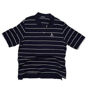 Polo Golf Ralph Lauren Men's Navy White Striped Pima Cotton Polo Shirt XL